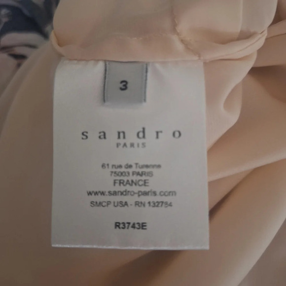 Sandro Paris pink viscose adjustable straps square neck slip dress SZ S - Picture 6 of 7